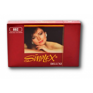 SIMPLEX DELUXE RED NATURAL MALE LATEX CONDOMS 3 PIECES 